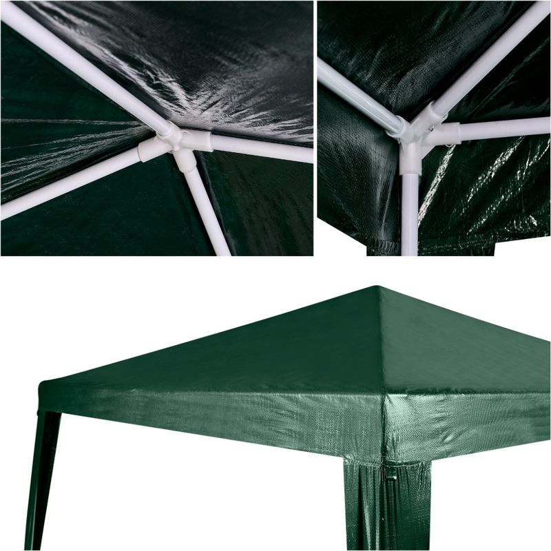 Casa si Gradina - Gradina si terasa - Umbrele si pavilioane - Pavilioane - Pavilion gradina 250x250x255 cm, structura metalica cu 4 picioare, acoperis PE 90g/mp, verde - Infinity.ro