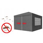 Casa si Gradina - Decoratiuni - Pereti despartitori si paravane - Set 4 pereti laterali pentru pavilion gradina, impermeabili, 3x2 m, cu ferestre si intrare cu fermoar, alb - Infinity.ro