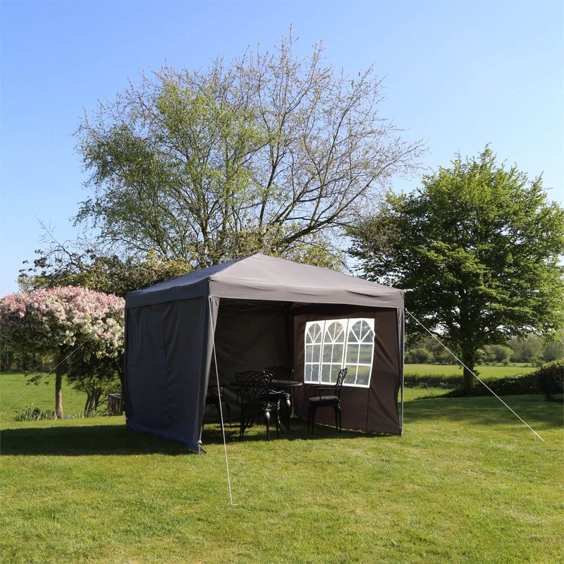 Casa si Gradina - Gradina si terasa - Umbrele si pavilioane - Pavilioane - Pavilion gradina pliabil pop-up 300x300 cm cu 4 pereti laterali, Oxford 210D impermeabil, inaltime reglabila - Infinity.ro