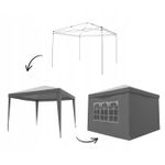 Casa si Gradina - Gradina si terasa - Umbrele si pavilioane - Pavilioane - Pavilion gradina pliabil pop-up 300x300 cm cu 4 pereti laterali, Oxford 210D impermeabil, inaltime reglabila - Infinity.ro