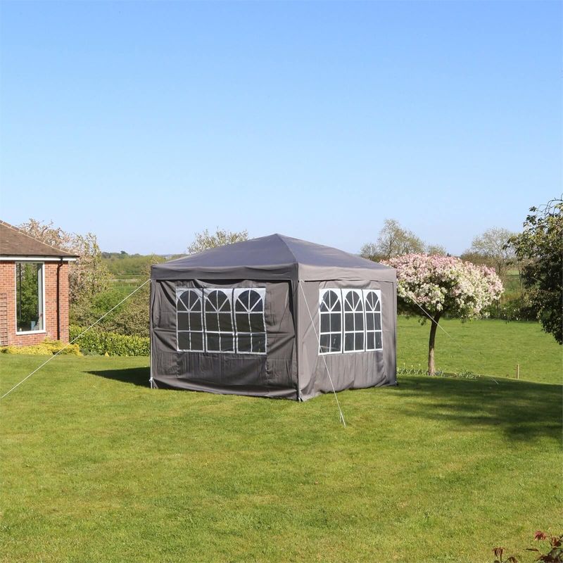 Casa si Gradina - Gradina si terasa - Umbrele si pavilioane - Pavilioane - Pavilion gradina pliabil pop-up 300x300 cm cu 4 pereti laterali, Oxford 210D impermeabil, inaltime reglabila - Infinity.ro