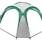 Casa si Gradina - Gradina si terasa - Umbrele si pavilioane - Pavilioane - Pavilion gradina 350x350x230 cm, structura fibra de sticla, acoperis poliester impermeabil, verde cu alb - Infinity.ro