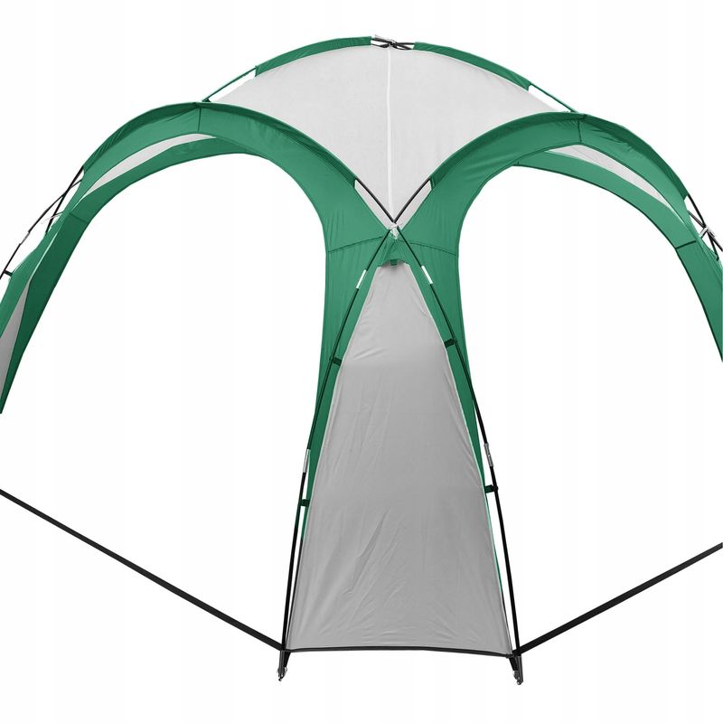 Casa si Gradina - Gradina si terasa - Umbrele si pavilioane - Pavilioane - Pavilion gradina 350x350x230 cm, structura fibra de sticla, acoperis poliester impermeabil, verde cu alb - Infinity.ro