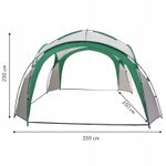 Casa si Gradina - Gradina si terasa - Umbrele si pavilioane - Pavilioane - Pavilion gradina 350x350x230 cm, structura fibra de sticla, acoperis poliester impermeabil, verde cu alb - Infinity.ro