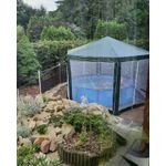 Casa si Gradina - Gradina si terasa - Umbrele si pavilioane - Pavilioane - Pavilion cu plasa anti-insecte, fermoar, hexagonal, 200cm, Verde - Infinity.ro