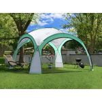 Casa si Gradina - Gradina si terasa - Umbrele si pavilioane - Pavilioane - Pavilion gradina 350x350x230 cm, structura fibra de sticla, acoperis poliester impermeabil, verde cu alb - Infinity.ro
