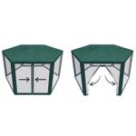 Casa si Gradina - Gradina si terasa - Umbrele si pavilioane - Pavilioane - Pavilion cu plasa anti-insecte, fermoar, hexagonal, 200cm, Verde - Infinity.ro