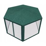 Casa si Gradina - Gradina si terasa - Umbrele si pavilioane - Pavilioane - Pavilion cu plasa anti-insecte, fermoar, hexagonal, 200cm, Verde - Infinity.ro