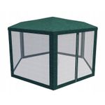 Casa si Gradina - Gradina si terasa - Umbrele si pavilioane - Pavilioane - Pavilion cu plasa anti-insecte, fermoar, hexagonal, 200cm, Verde - Infinity.ro