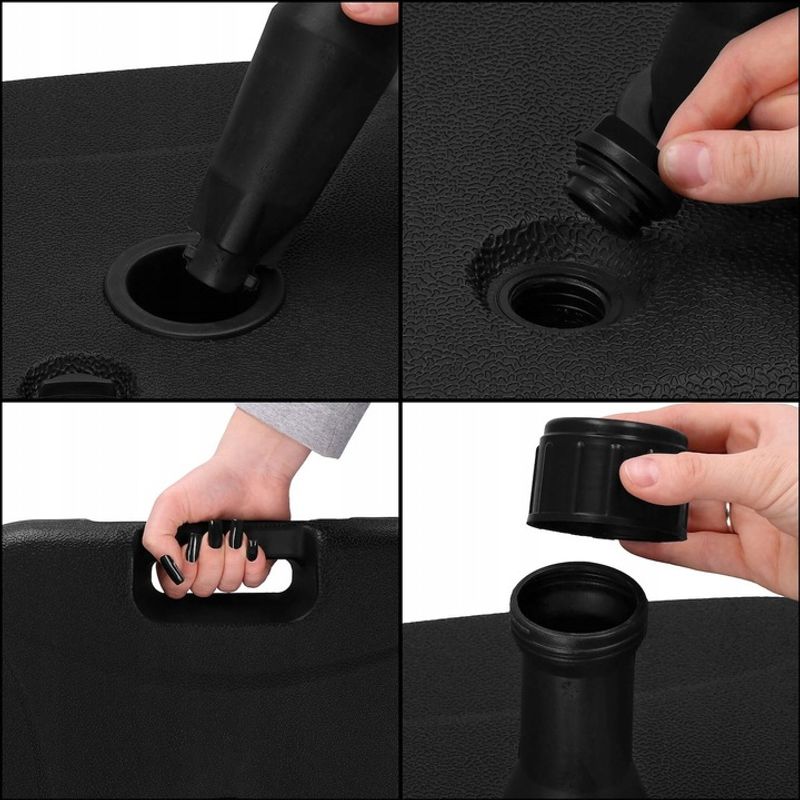 Casa si Gradina - Gradina si terasa - Umbrele si pavilioane - Umbrele - Suport umbrela patrat, din plastic, 22 litri, umplere cu apa sau nisip, negru - Infinity.ro