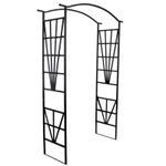 Casa si Gradina - Gradina si terasa - Decoratiuni exterior - Arcade - Pergola decorativa pentru gradina, suport plante cataratoare, structura otel, 114x45x208 cm, negru - Infinity.ro
