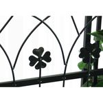 Casa si Gradina - Gradina si terasa - Decoratiuni exterior - Arcade - Pergola gradina metalica cu poarta decorativa, suport plante cataratoare, otel vopsit, 106x50x217 cm, negru - Infinity.ro
