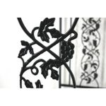 Casa si Gradina - Gradina si terasa - Decoratiuni exterior - Arcade - Pergola pentru gradina cu banca, structura metalica solida, 122x58x203 cm, negru - Infinity.ro