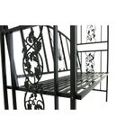 Casa si Gradina - Gradina si terasa - Decoratiuni exterior - Arcade - Pergola pentru gradina cu banca, structura metalica solida, 122x58x203 cm, negru - Infinity.ro
