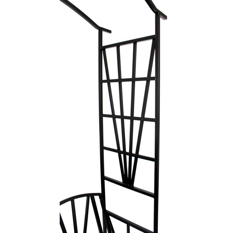 Casa si Gradina - Gradina si terasa - Decoratiuni exterior - Arcade - Pergola pentru gradina cu banca, suport plante cataratoare, structura otel, 114x45x208 cm, negru - Infinity.ro
