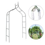 Casa si Gradina - Gradina si terasa - Decoratiuni exterior - Arcade - Pergola gradina metalica cu varfuri decorative, otel vopsit cu pulbere, 150x37x240 cm, negru - Infinity.ro
