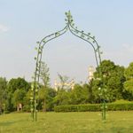 Casa si Gradina - Gradina si terasa - Decoratiuni exterior - Arcade - Pergola gradina metalica cu varfuri decorative, otel vopsit cu pulbere, 150x37x240 cm, negru - Infinity.ro