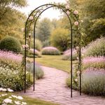 Casa si Gradina - Gradina si terasa - Decoratiuni exterior - Arcade - Pergola gradina metalica cu ancore fixare sol, otel vopsit electrostatic, suport plante cataratoare, 114x37x230 cm - Infinity.ro