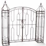 Casa si Gradina - Gradina si terasa - Decoratiuni exterior - Arcade - Poarta pentru gradina metalica decorativa, suport plante cataratoare, 170x26x163 cm, stil vintage maro antichizat - Infinity.ro