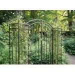 Casa si Gradina - Gradina si terasa - Decoratiuni exterior - Arcade - Poarta pentru gradina metalica decorativa, suport plante cataratoare, 170x26x163 cm, stil vintage maro antichizat - Infinity.ro