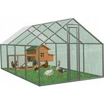 Casa si Gradina - Gradinarit si plante - Sere si solarii - Cotet tarc pasari otel galvanizat cu plasa 4x2.5 cm, acoperis polipropilena, 4 arcade, 600x300x195 cm - Infinity.ro