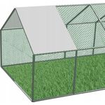 Casa si Gradina - Gradinarit si plante - Sere si solarii - Cotet tarc pasari otel galvanizat cu plasa 4x2.5 cm, acoperis polipropilena, 4 arcade, 600x300x195 cm - Infinity.ro