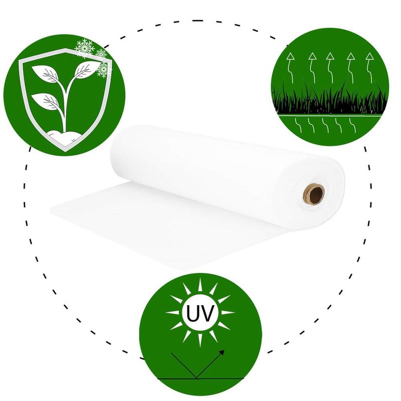 Casa si Gradina - Gradinarit si plante - Sere si solarii - Agrotextil alb polipropilena 70g/m2 protectie UV, ventilatie plante, rezistent intemperii, 50x1.1 m - Infinity.ro
