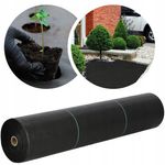Casa si Gradina - Gradinarit si plante - Sere si solarii - Agrotextil antiburuieni polipropilena 90g/m2 cu protectie UV, mentine umiditatea solului, 100x1.6 m, negru - Infinity.ro