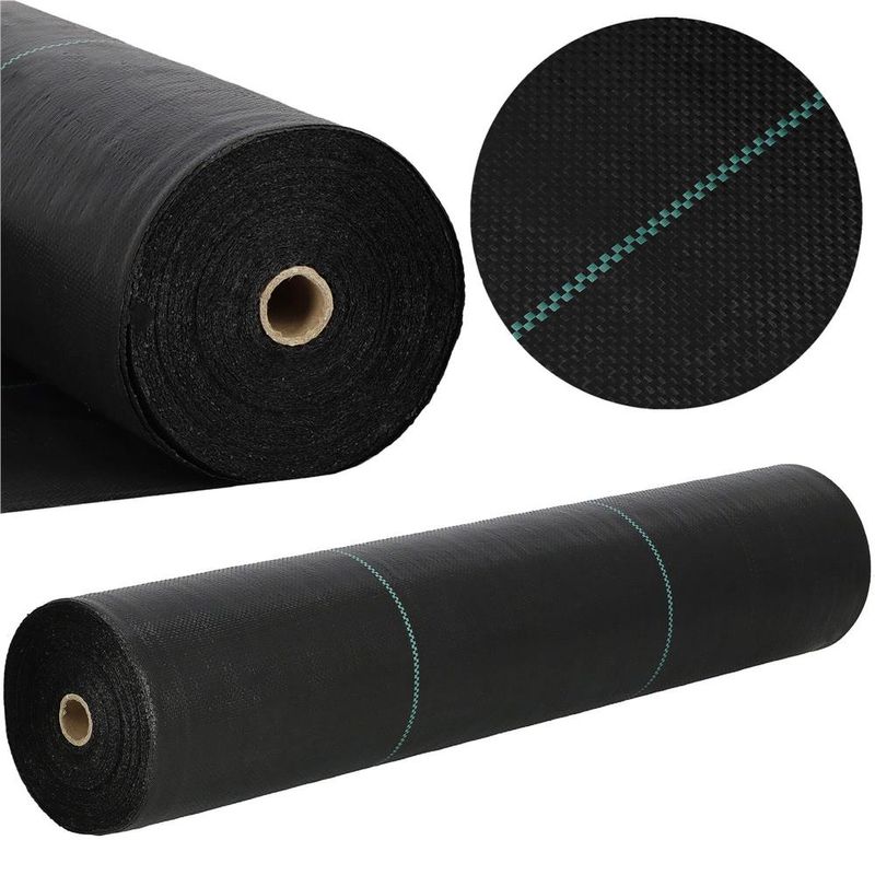 Casa si Gradina - Gradinarit si plante - Sere si solarii - Folie agrotextil mulcire antiburuieni filtru uv 50x1.6 m, 90 g pe mp, protectie, negru - Infinity.ro
