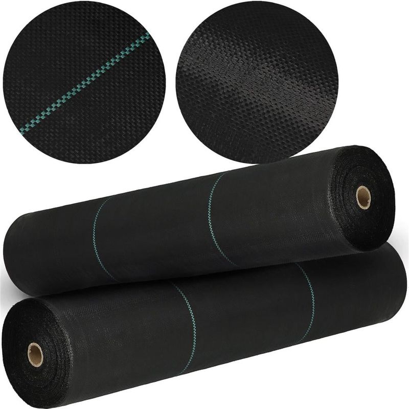 Casa si Gradina - Gradinarit si plante - Sere si solarii - Agrotextil antiburuieni polipropilena 90g/m2 cu protectie UV, mentine umiditatea solului, 50x1.1 m, negru - Infinity.ro