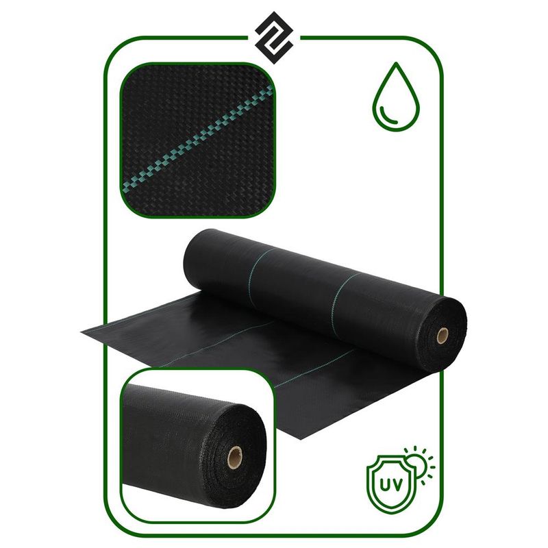 Casa si Gradina - Gradinarit si plante - Sere si solarii - Folie agrotextil, mulcire, antiburuieni, filtru UV, 100 x 0.8metri, 70g/m2, negru - Infinity.ro