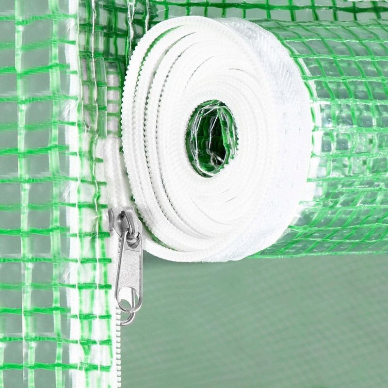 Casa si Gradina - Gradinarit si plante - Sere si solarii - Sera gradina tip tunel 300x600x200 cm, folie PE 140g/m2 UV4, 13 ferestre cu plase tantari, usa lata, 18 mp, verde - Infinity.ro