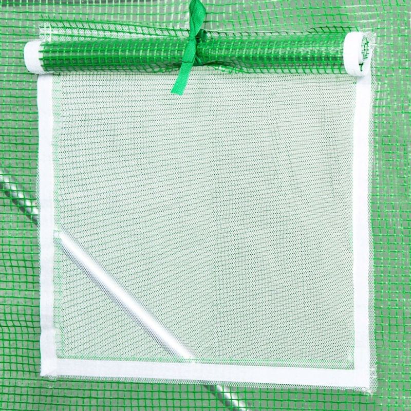 Casa si Gradina - Gradinarit si plante - Sere si solarii - Sera gradina tip tunel 300x600x200 cm, folie PE 140g/m2 UV4, 13 ferestre cu plase tantari, usa lata, 18 mp, verde - Infinity.ro