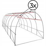 Casa si Gradina - Gradinarit si plante - Sere si solarii - Sera gradina tip tunel 300x600x200 cm, folie PE 140g/m2 UV4, 13 ferestre cu plase tantari, usa lata, 18 mp, verde - Infinity.ro