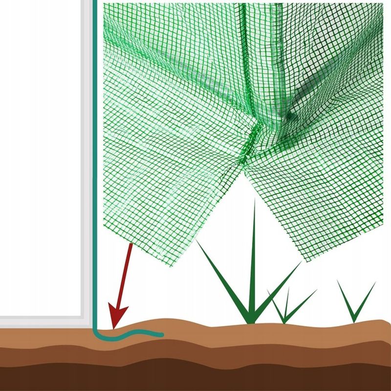 Casa si Gradina - Gradinarit si plante - Sere si solarii - Sera gradina tip tunel 300x600x200 cm, folie PE 140g/m2 UV4, 13 ferestre cu plase tantari, usa lata, 18 mp, verde - Infinity.ro