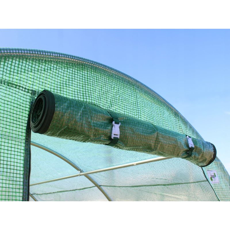 Casa si Gradina - Gradinarit si plante - Sere si solarii - Sera gradina tip tunel 400x1000x200 cm, folie PE 140g/m2 UV4, 16 ferestre, usa fermoar, 40 mp, verde - Infinity.ro