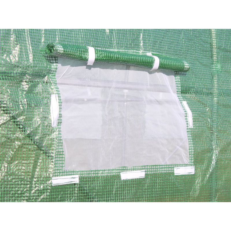 Casa si Gradina - Gradinarit si plante - Sere si solarii - Sera gradina tip tunel 400x1000x200 cm, folie PE 140g/m2 UV4, 16 ferestre, usa fermoar, 40 mp, verde - Infinity.ro