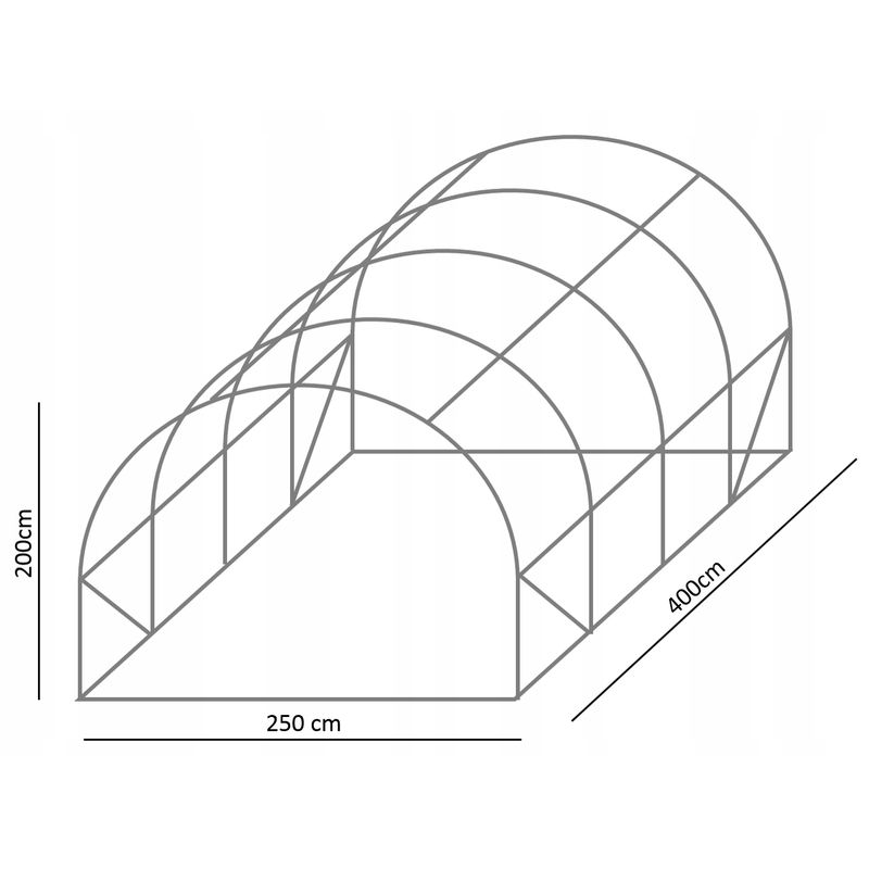 Casa si Gradina - Gradinarit si plante - Sere si solarii - Sera de gradina, tip tunel cu cadru metalic, 250x400cm, 10mp, fereastra suplimentara spate - Infinity.ro