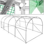 Casa si Gradina - Gradinarit si plante - Sere si solarii - Sera gradina tip tunel 200x450x200 cm, folie PE 140g/m2 UV4, 9 ferestre cu plase tantari, usa cu incuietori, 9 mp, verde - Infinity.ro