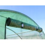 Casa si Gradina - Gradinarit si plante - Sere si solarii - Sera gradina tip tunel 300x800x200 cm, folie PE 140g/m2 UV4, 10 ferestre, usa fermoar, 24 mp, verde - Infinity.ro
