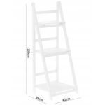 Casa si Gradina - Mobilier - Biblioteci si rafturi - Biblioteci - Biblioteca pliabila din lemn, 3 rafturi, 42x109x39 cm, alb - Infinity.ro