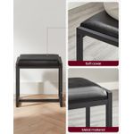 Casa si Gradina - Mobilier - Comode si corpuri - Masute de toaleta - Masuta toaleta 90x40x141 cm, cu 3 sertare, oglinda tripla si taburet, lemn si otel, gri si negru - Infinity.ro