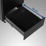 Casa si Gradina - Mobilier - Mese si birouri - Birouri - Dulap mobil rollbox pentru birouri, 3 sertare pentru documente, corp pre-asamblat, 45x39x54 cm, negru - Infinity.ro