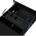 Casa si Gradina - Mobilier - Mese si birouri - Birouri - Dulap mobil rollbox pentru birouri, 3 sertare pentru documente, corp pre-asamblat, 45x39x54 cm, negru - Infinity.ro