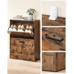Casa si Gradina - Mobilier - Dulapuri si sifoniere - Dulapuri pantofi - Dulap pantofi cu 2 usi rabatabile, din MDF, pentru 8-12 perechi, 60x24x84cm, maro rustic - Infinity.ro