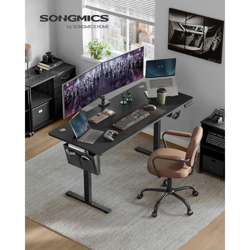 Casa si Gradina - Mobilier - Mese si birouri - Birouri - Birou electric reglabil pe inaltime, cadru metalic, functie memorie 4 pozitii, 160x70x(72-120) cm, negru - Infinity.ro
