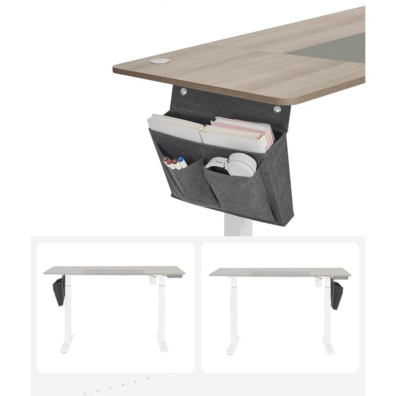 Casa si Gradina - Mobilier - Mese si birouri - Birouri - Birou cu reglaj electric pe inaltime, memorie cu 4 inaltimi, 60x140x(72-120)cm, gri stejar - Infinity.ro