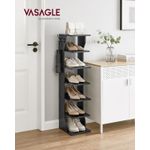 Casa si Gradina - Mobilier - Dulapuri si sifoniere - Dulapuri pantofi - Raft de pantofi, pentru spatii inguste, 6 nivele, 30x26x110 cm, negru - Infinity.ro