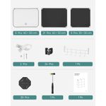 Casa si Gradina - Mobilier - Mobilier baie - Corpuri baie - Dulap pantofi modular cu 6 compartimente, panouri plastic si cadru metalic, 83x32x94 cm, pana la 24 perechi, negru - Infinity.ro