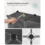 Casa si Gradina - Mobilier - Mobilier baie - Corpuri baie - Dulap pantofi modular cu 6 compartimente, panouri plastic si cadru metalic, 83x32x94 cm, pana la 24 perechi, negru - Infinity.ro
